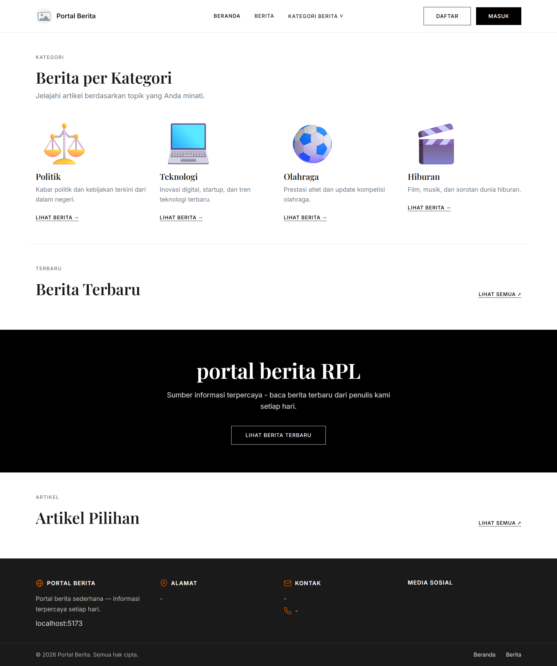 Screenshot Website Mading Online
